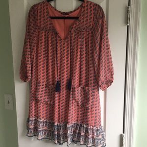 As U Wish Dress Small Pink Boho Dress